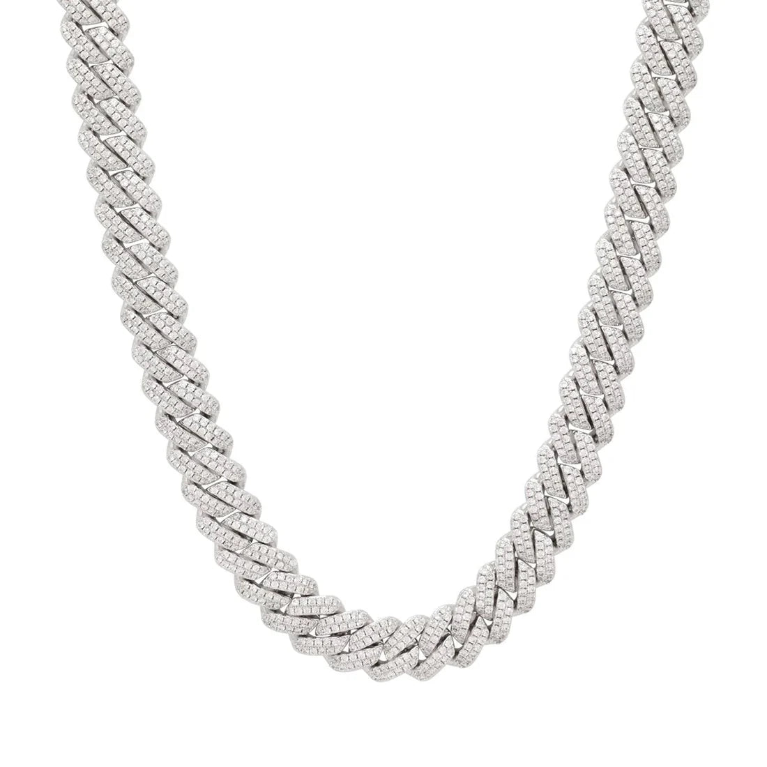 The Diamond Collar - Freezy Cuban Chain in White Gold