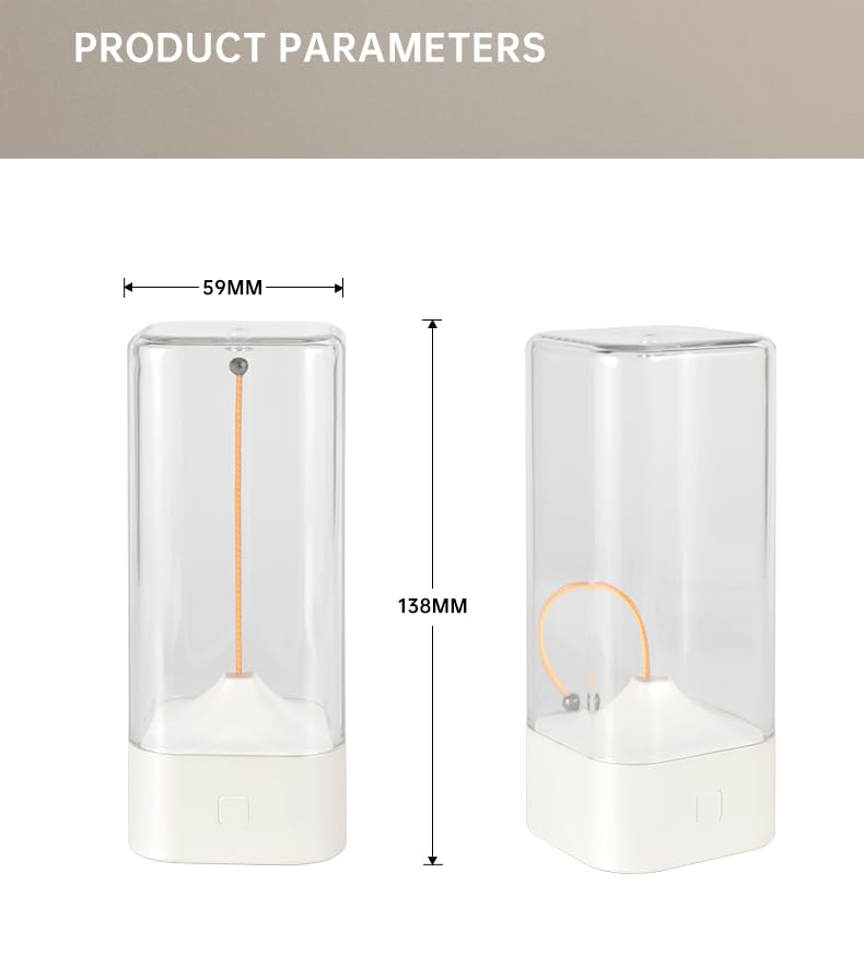 Filament Rechargeable Desk Lamp, Smart Touch Magnetic Light