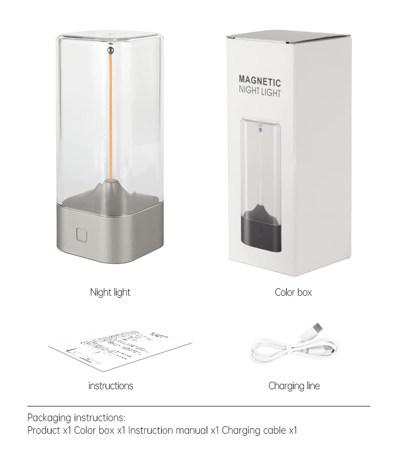 Filament Rechargeable Desk Lamp, Smart Touch Magnetic Light
