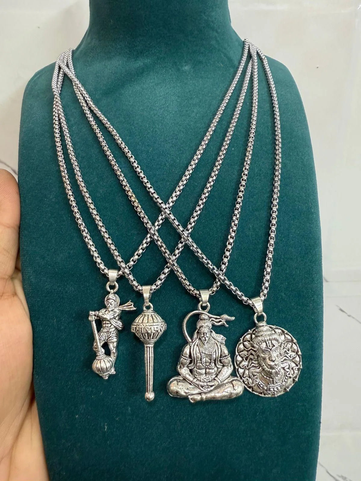 Buy 1 Get 3 Free -Pack of 4 Lord Hanuman Pendants.