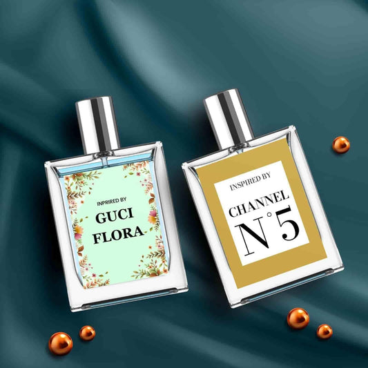 Inspired By Gucci Flora & Chanel N°5 Eau De Parfum – 50ml (Pack of 2)