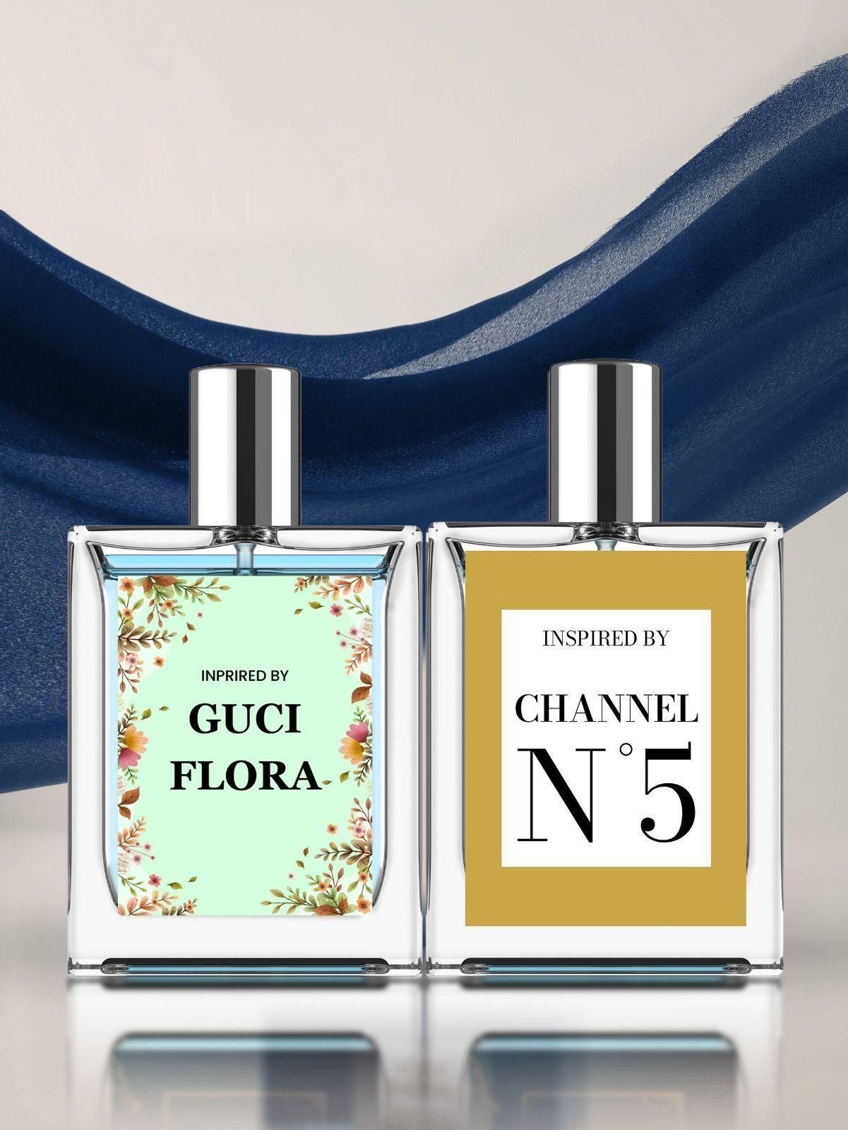Inspired By Gucci Flora & Chanel N°5 Eau De Parfum – 50ml (Pack of 2)