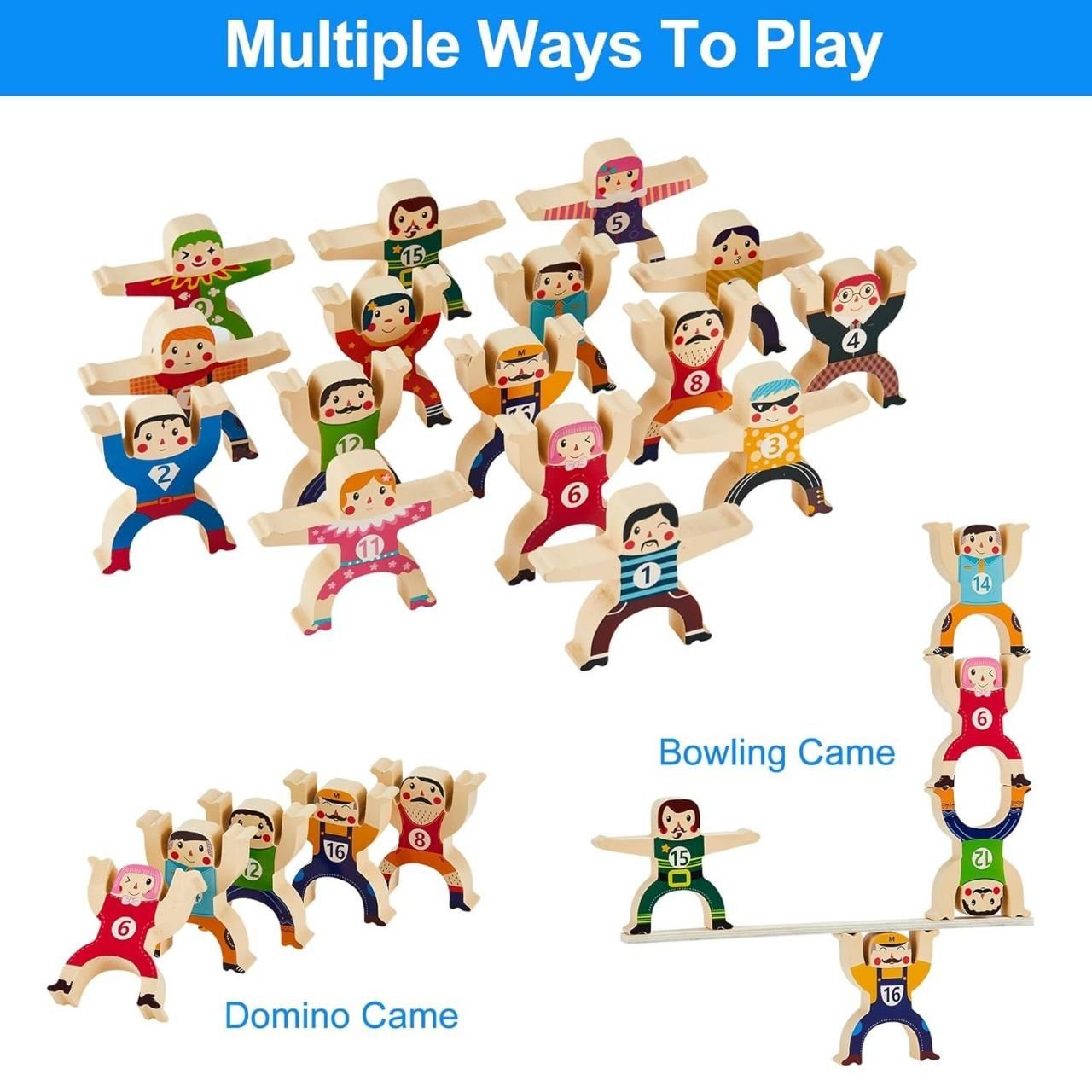 Hercules Wooden Jenga Balancing Toy