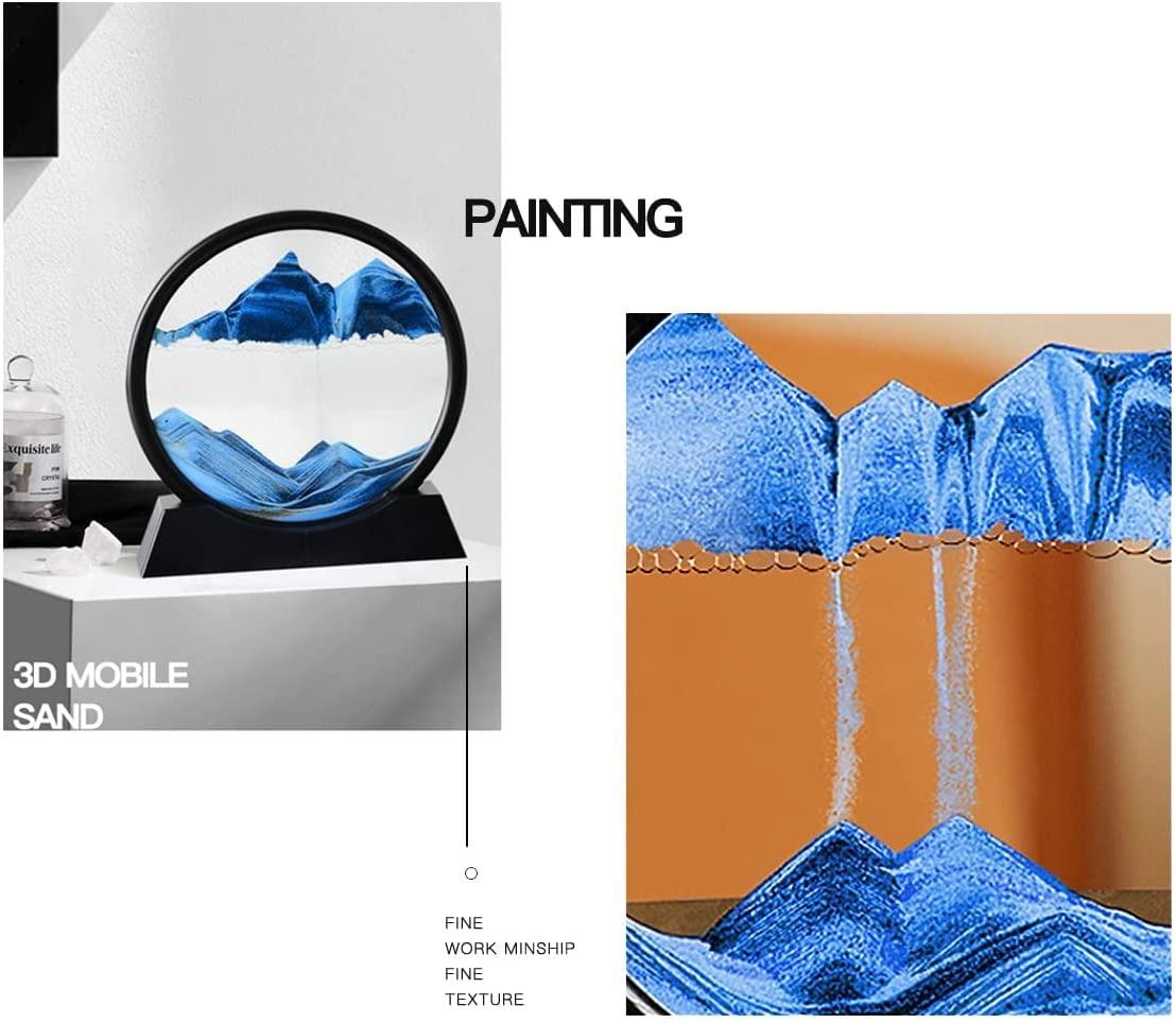 Relaxing Kinetic Sandscape Art- Glass Encased