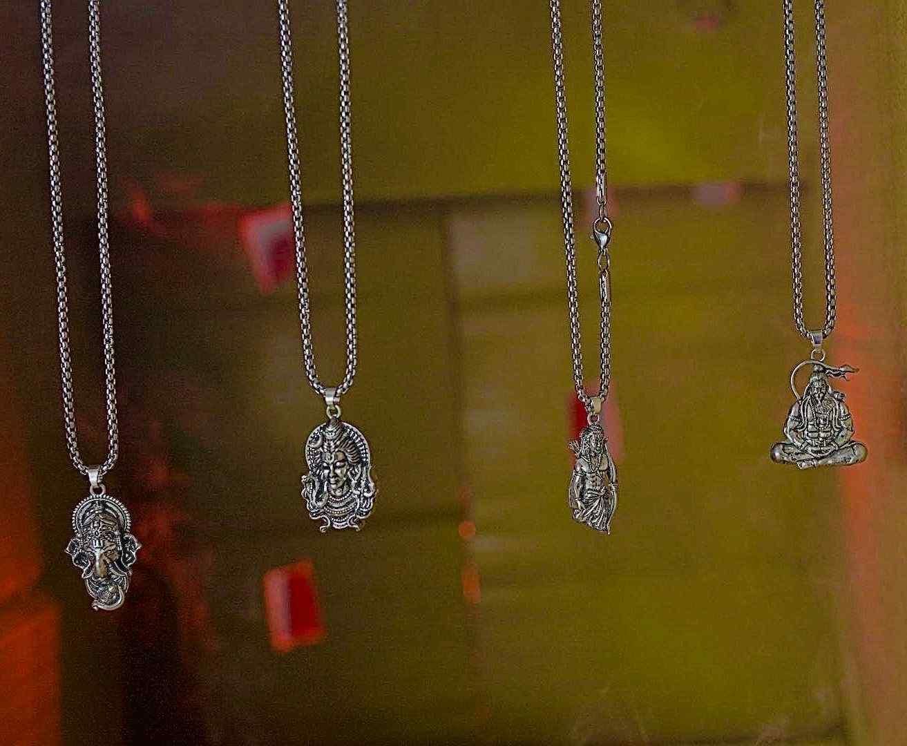 Buy 1 Get 3 Free -Pack of 4 Lord Hanuman Pendants.